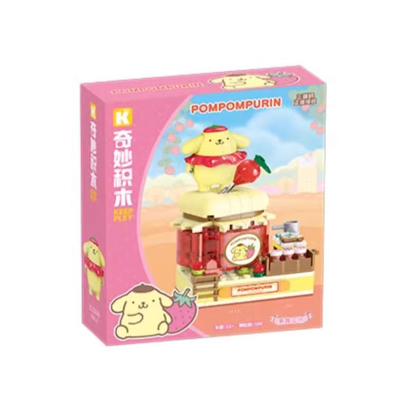 KEEPPLEY K20868 20868 THỊ TRẤN STRAWBERRY SANRIO bộ đồ chơi xếp lắp ráp ghép mô hình POMPOMPURIN 169 khối