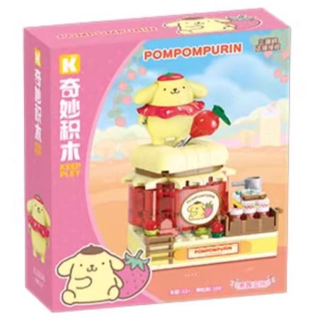 KEEPPLEY K20868 20868 THỊ TRẤN STRAWBERRY SANRIO bộ đồ chơi xếp lắp ráp ghép mô hình POMPOMPURIN 169 khối