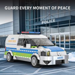 XBERT 66030 XE TẤN CÔNG CẢNH SÁT CHÂU bộ đồ chơi xếp lắp ráp ghép mô hình City EUROPEAN POLICE VAN Thành Phố 430 khối