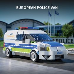 XBERT 66030 XE TẤN CÔNG CẢNH SÁT CHÂU bộ đồ chơi xếp lắp ráp ghép mô hình City EUROPEAN POLICE VAN Thành Phố 430 khối