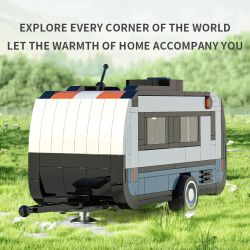 XBERT 66117 RV KÉO bộ đồ chơi xếp lắp ráp ghép mô hình City TRAVEL TAILER Thành Phố 393 khối