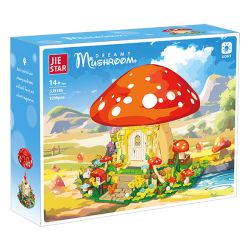 JIESTAR JJ9185 9185 NGÔI NHÀ NẤM TRONG MƠ bộ đồ chơi xếp lắp ráp ghép mô hình DREAMY MUSHROOM 1296 khối