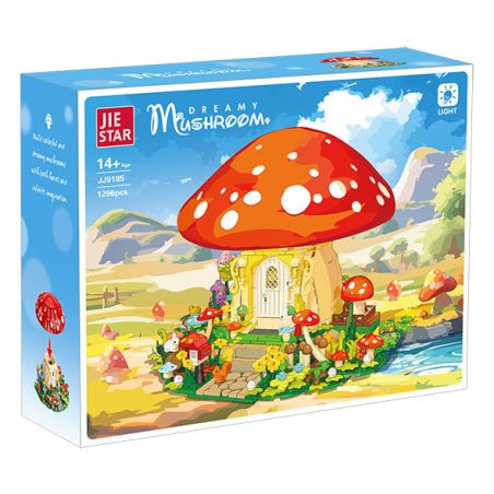 JIESTAR JJ9185 9185 NGÔI NHÀ NẤM TRONG MƠ bộ đồ chơi xếp lắp ráp ghép mô hình DREAMY MUSHROOM 1296 khối