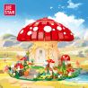 JIESTAR JJ9185 9185 NGÔI NHÀ NẤM TRONG MƠ bộ đồ chơi xếp lắp ráp ghép mô hình DREAMY MUSHROOM 1296 khối