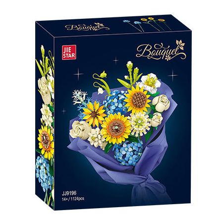 JIESTAR JJ9196 9196 HOA HƯỚNG DƯƠNG CẦM bộ đồ chơi xếp lắp ráp ghép mô hình Creator SUNFLOWER BOUQUET Sáng Tạo 1124 khối