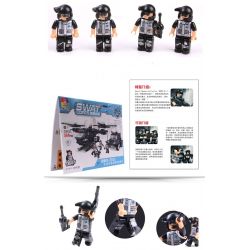 WOMA C0533 0533 Xếp hình kiểu  SWAT SPECIAL FORCE SWAT Helicopter Car Trực Thăng Phối Hợp ô Tô Lính đặc Nhiệm 594 khối