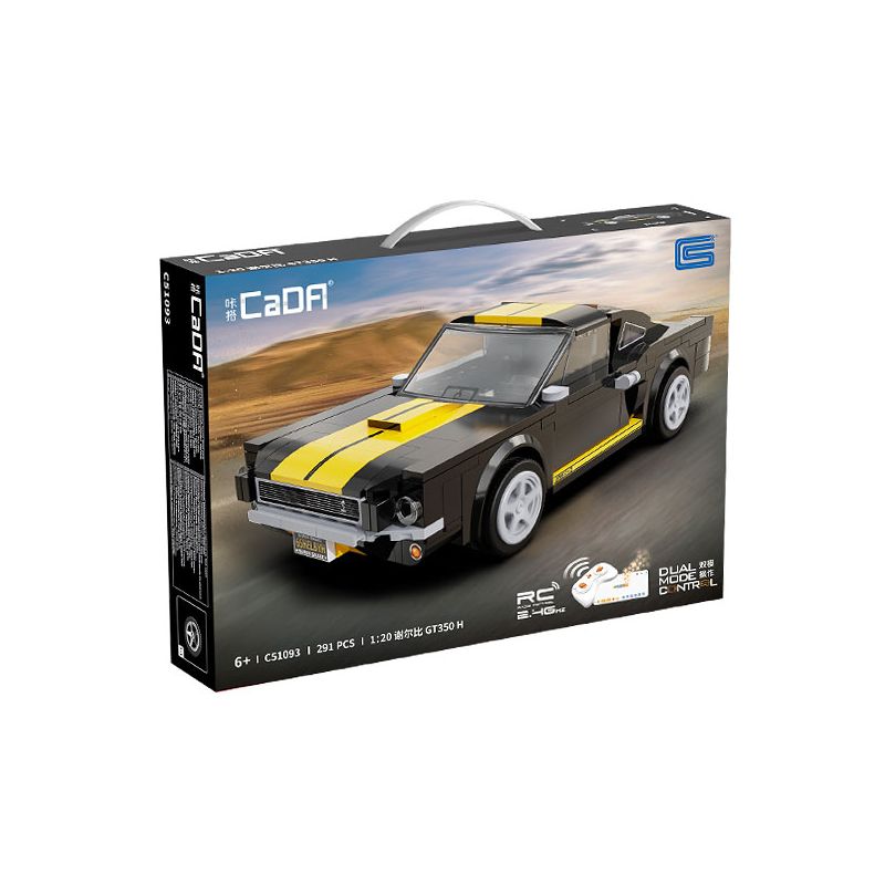 CADA DOUBLEE C51093 51093 SHELBY GT350H LẬP TRÌNH XE ĐIỀU KHIỂN TỪ XA CHẾ ĐỘ KÉP 1:20 bộ đồ chơi xếp lắp ráp ghép mô hình Creator Sáng Tạo 292 khối
