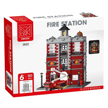 MorkModel 20122 Mork Model 20122 SỞ CỨU HỎA RETRO bộ đồ chơi xếp lắp ráp ghép mô hình City FIRE STATION Thành Phố 1823 khối