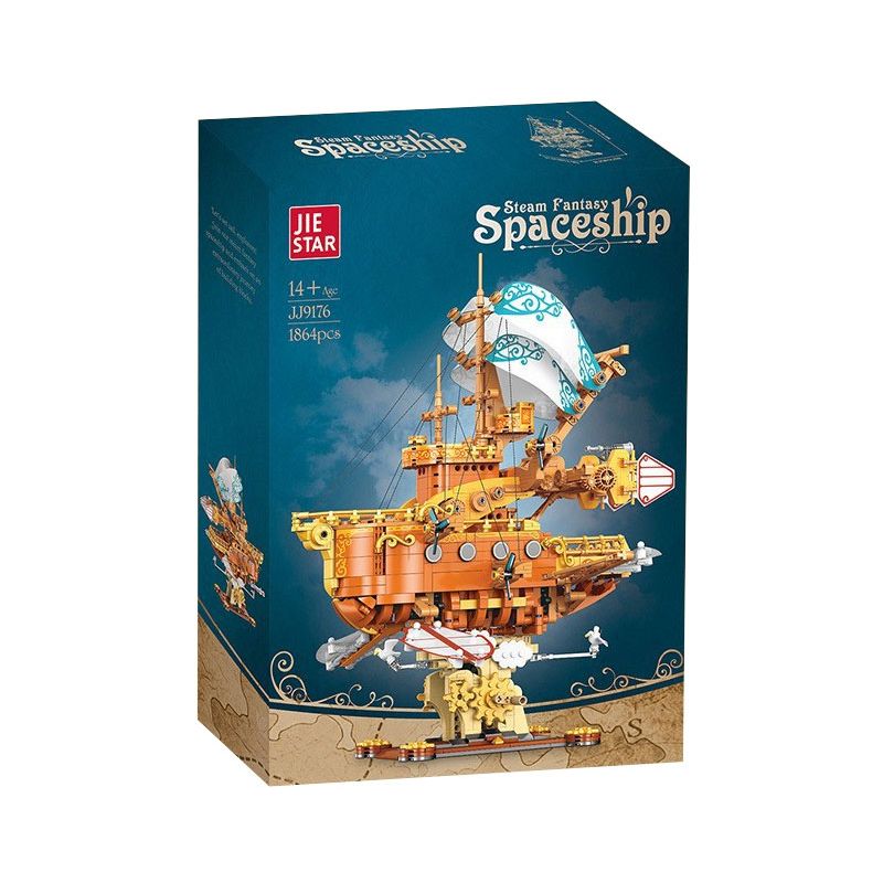 JIESTAR JJ9176 9176 TÀU VŨ TRỤ TƯỞNG TƯỢNG HƠI NƯỚC bộ đồ chơi xếp lắp ráp ghép mô hình STEAM FANTASY SPACESHIP 1864 khối