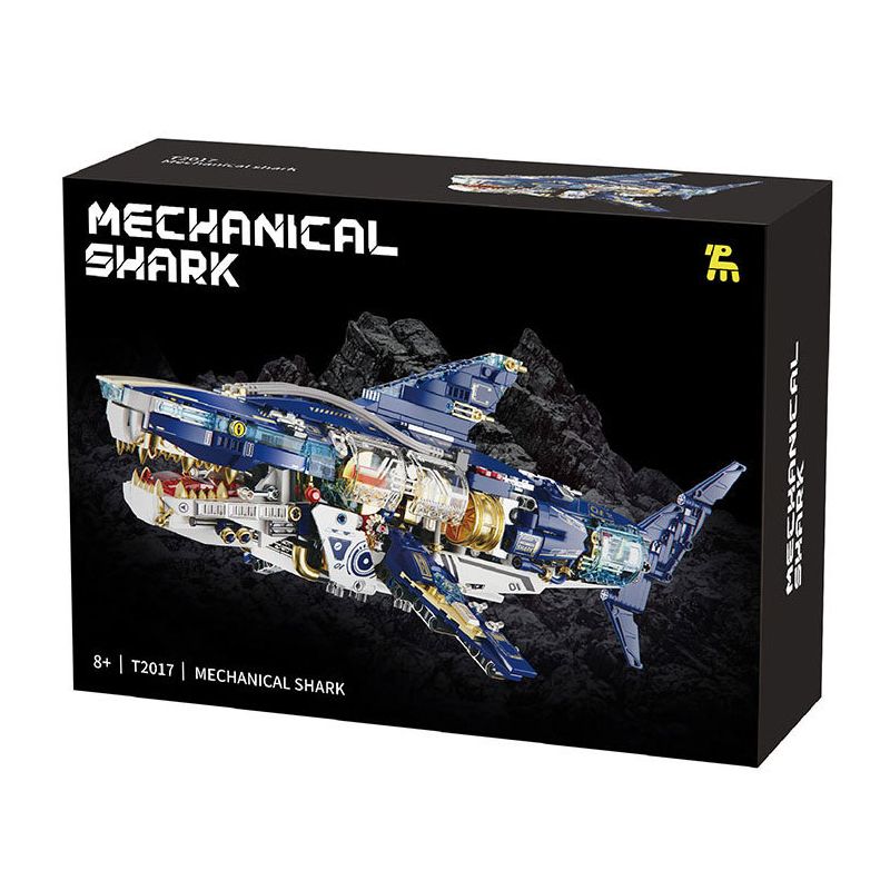 TAKUGI T2017 2017 CÁ MẬP CƠ KHÍ SÂU bộ đồ chơi xếp lắp ráp ghép mô hình MECHANICAL SHARK 1277 khối