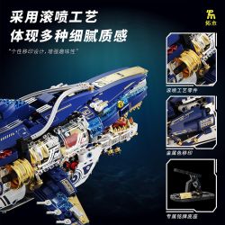 TAKUGI T2017 2017 CÁ MẬP CƠ KHÍ SÂU bộ đồ chơi xếp lắp ráp ghép mô hình MECHANICAL SHARK 1277 khối