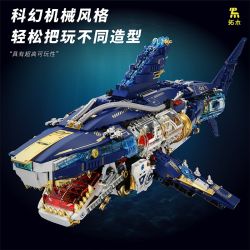 TAKUGI T2017 2017 CÁ MẬP CƠ KHÍ SÂU bộ đồ chơi xếp lắp ráp ghép mô hình MECHANICAL SHARK 1277 khối