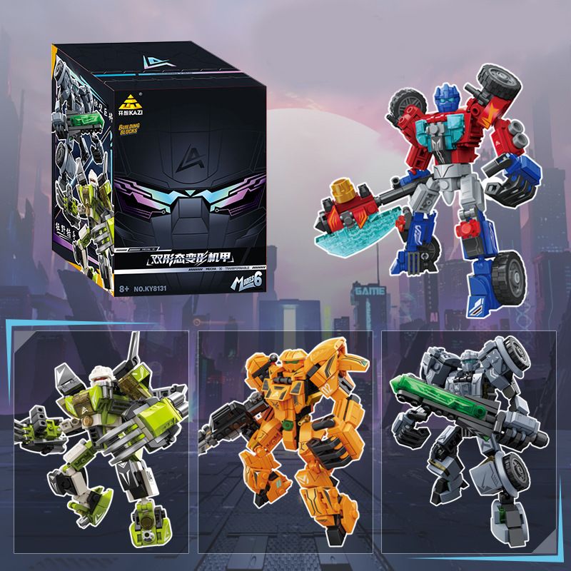 Kazi KY8131 8131 BIẾN DẠNG HAI HÌNH MECHA ĐẦU TIÊN bộ đồ chơi xếp lắp ráp ghép mô hình