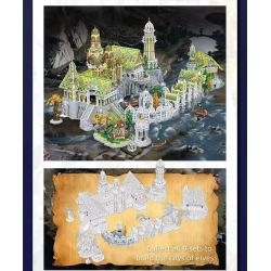 BAKA TECHNOLOGY 33239 LORD OF THE RINGS HÀNH LANG THẦN KỲ THUNG LŨNG ELF bộ đồ chơi xếp lắp ráp ghép mô hình The Lord Of The Rings CORRIDOR OF WONDER Chúa Nhẫn 2052 khối