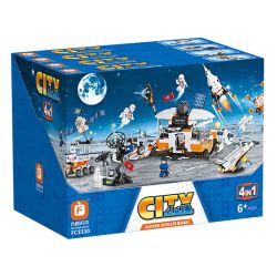 FORANGE FC3330 3330 CƠ SỞ HÀNG KHÔNG 4 KẾT HỢP APOLLO THRUSTER SPACE SHUTTLE YUTU BEIDOU SATELLITE bộ đồ chơi xếp lắp ráp ghép mô hình City Thành Phố 1078 khối