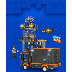 FORANGE FC3333 3333 XÂY DỰNG SWAT bộ đồ chơi xếp lắp ráp ghép mô hình City Thành Phố 619 khối