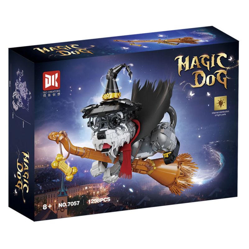DK 7057 CON CHÓ MA THUẬT bộ đồ chơi xếp lắp ráp ghép mô hình MAGIC DOG 1298 khối