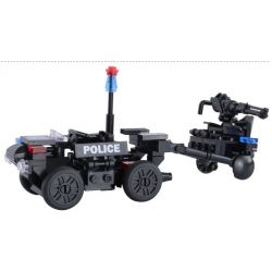 WOMA C0512B 0512B Xếp hình kiểu  SWAT SPECIAL FORCE SWAT 3 In 1 Sidecar Mô Tô 3 Bánh Lính đặc Nhiệm 143 khối