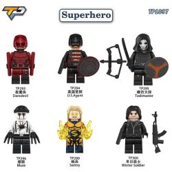 TP 1037 293 294 295 296 299 300 SUPERHEROES 6 MÔ HÌNH bộ đồ chơi xếp lắp ráp ghép mô hình Super Heroes Siêu Nhân Anh Hùng