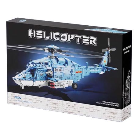 GOQI GQ-3052 3052 GQ3052 MÁY BAY TRỰC THĂNG VŨ TRANG bộ đồ chơi xếp lắp ráp ghép mô hình Technic HELICOPTER Kỹ Thuật Công Nghệ Cao Mô Hình Phương Tiện 1711 khối