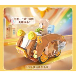 KAIDO KD99049 99049 KEM GẤU CROISSANT bộ đồ chơi xếp lắp ráp ghép mô hình