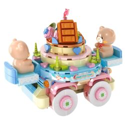 KAIDO KD99050 99050 GẤU KEM BÁNH LỚP bộ đồ chơi xếp lắp ráp ghép mô hình