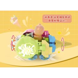 KAIDO KD99050 99050 GẤU KEM BÁNH LỚP bộ đồ chơi xếp lắp ráp ghép mô hình