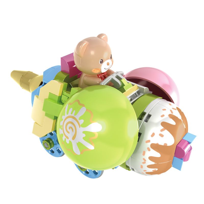 KAIDO KD99051 99051 GẤU KEM bộ đồ chơi xếp lắp ráp ghép mô hình