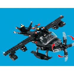 WOMA C0537 0537 Xếp hình kiểu  SWAT SPECIAL FORCE SWAT Helicopter Robot Fighter Robot Trực Thăng 2 Trong 1 Đội Đặc Nhiệm Mỹ 773 khối