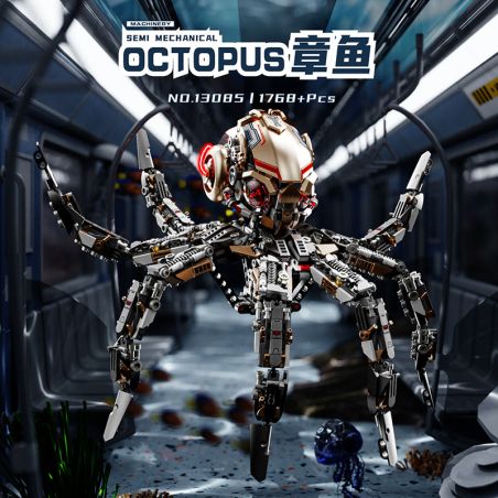 BEAUTY AND 13085 OCTOPUS CƠ HỌC bộ đồ chơi xếp lắp ráp ghép mô hình 1768 khối