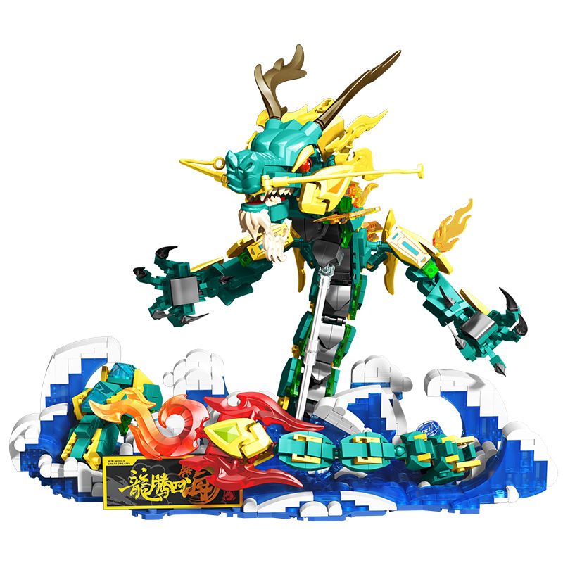 CHAO FANSHA 201406 RỒNG TENG BỐN BIỂN bộ đồ chơi xếp lắp ráp ghép mô hình 1000 khối