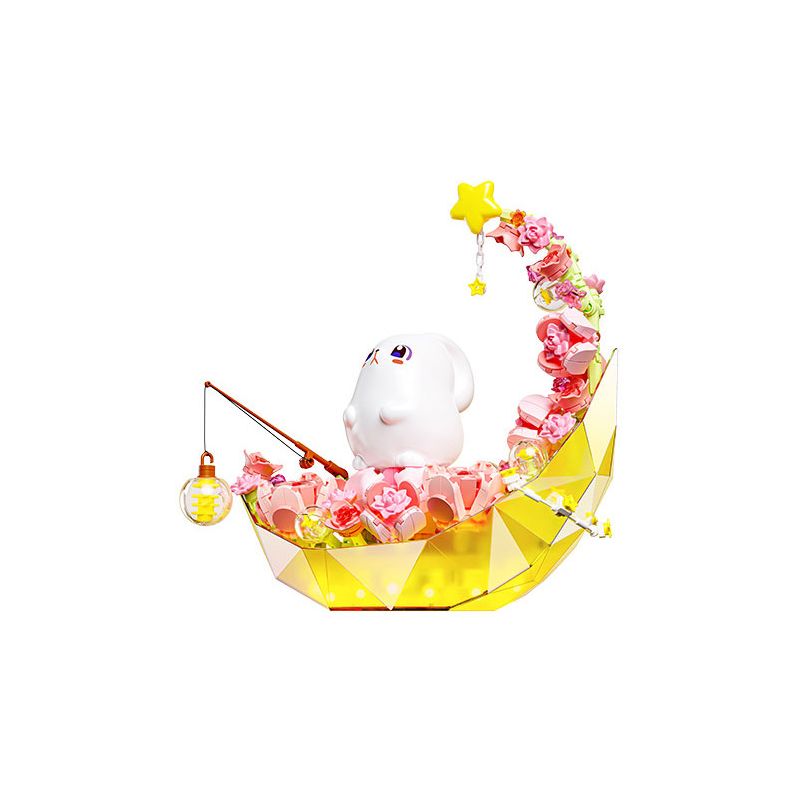 GEKKOSHA 804258 804259 HÀNH TRÌNH SAO MẶT TRĂNG bộ đồ chơi xếp lắp ráp ghép mô hình FLOWER & MOON