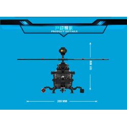 WOMA C0537 0537 Xếp hình kiểu  SWAT SPECIAL FORCE SWAT Helicopter Robot Fighter Robot Trực Thăng 2 Trong 1 Đội Đặc Nhiệm Mỹ 773 khối