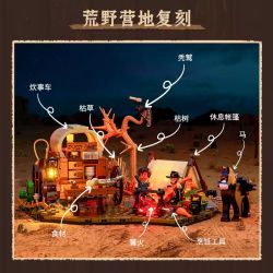 LUMIBRICKS FUNWHOLE F9076 9076 TÂY TRẠI CAO BỒI bộ đồ chơi xếp lắp ráp ghép mô hình Western OLD WEST COWBOY CAMP Trung Cổ 542 khối