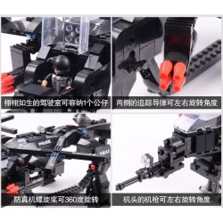 WOMA C0536 0536 Xếp hình kiểu  SWAT SPECIAL FORCE SWAT Carrier Trực Thăng Vận Tải Cẩu ô Tô đặc Nhiệm 784 khối