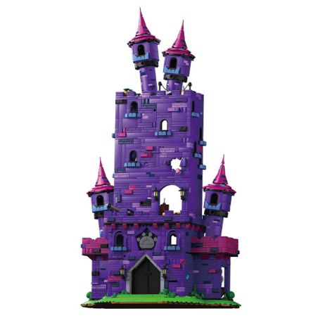 WEKKI 518200 DÊ DỄ CHỊU VÀ CON SÓI LỚN MỘT LÂU ĐÀI bộ đồ chơi xếp lắp ráp ghép mô hình Movie & Game WOLFFY'S CASTLE Phim Và Trò Chơi