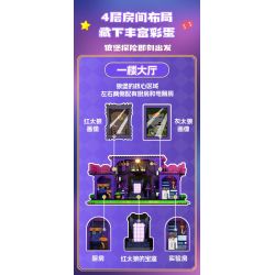 WEKKI 518200 DÊ DỄ CHỊU VÀ CON SÓI LỚN MỘT LÂU ĐÀI bộ đồ chơi xếp lắp ráp ghép mô hình Movie & Game WOLFFY'S CASTLE Phim Và Trò Chơi