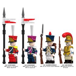 GUANGDONG RUIZHIDA N049 N050 N051 N052 HÌNH NAPOLEONIC WARS 4 bộ đồ chơi xếp lắp ráp ghép mô hình Collectable Minifigures Búp Bê Sưu Tầm