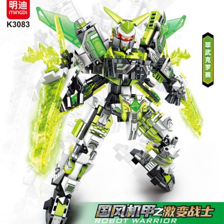 MINGDI LEIBAO K3083 3083 PHONG CÁCH TRUNG QUỐC CHIẾN BINH CẢM HỨNG MECHA CUIWU CROSAI bộ đồ chơi xếp lắp ráp ghép mô hình 553 khối