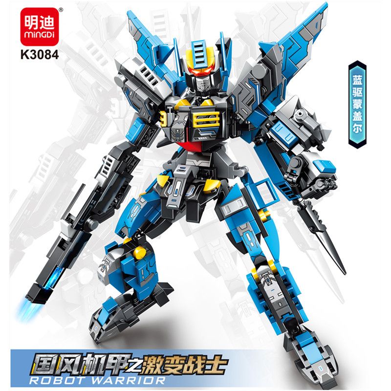 MINGDI LEIBAO K3084 3084 CHIẾN BINH KÍCH THÍCH MECHA KIỂU TRUNG QUỐC BLUE DRIVE MONGALL bộ đồ chơi xếp lắp ráp ghép mô hình 574 khối