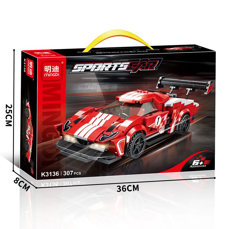 MINGDI LEIBAO K3136 3136 XE THỂ THAO FORD GT MK bộ đồ chơi xếp lắp ráp ghép mô hình Speed Champions Racing Cars Đua Xe Công Thức 307 khối