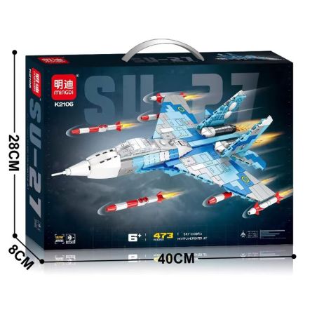MINGDI LEIBAO K2106 2106 MÁY BAY CHIẾN ĐẤU SU-27 bộ đồ chơi xếp lắp ráp ghép mô hình Military Army Quân Sự Bộ Đội 473 khối