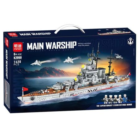 MINGDI LEIBAO K2090 2090 WARSHIP QUÂN SỰ bộ đồ chơi xếp lắp ráp ghép mô hình Military Army MAIN WARSHIP Quân Sự Bộ Đội 1420 khối