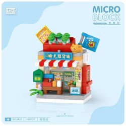 LOZ 8627 CỬA HÀNG TẠP HÓA THỜI GIAN bộ đồ chơi xếp lắp ráp ghép mô hình 150 khối