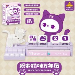 Kazi KY81162 81162 LỊCH VĨNH VIỄN CỦA MÈO bộ đồ chơi xếp lắp ráp ghép mô hình BRICK CAT CALENDAR 328 khối