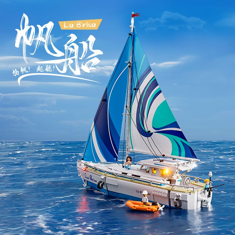 LUMIBRICKS FUNWHOLE F9074 9074 KỲ NGHỈ NGOÀI TRỜI THUYỀN BUỒM LA BRISA tỷ lệ 1:24 bộ đồ chơi xếp lắp ráp ghép mô hình Creator LA BRISA THE SAILBOAT Sáng Tạo 1640 khối