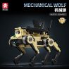 LE YI 66073 SÓI CƠ KHÍ bộ đồ chơi xếp lắp ráp ghép mô hình MECHANICAL WOLF 826 khối