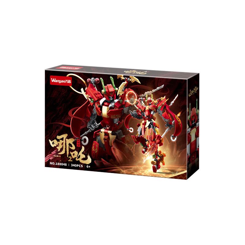WANGAO 188048 HUYỀN THOẠI MỚI NEZHA 2 MECHA bộ đồ chơi xếp lắp ráp ghép mô hình 340 khối