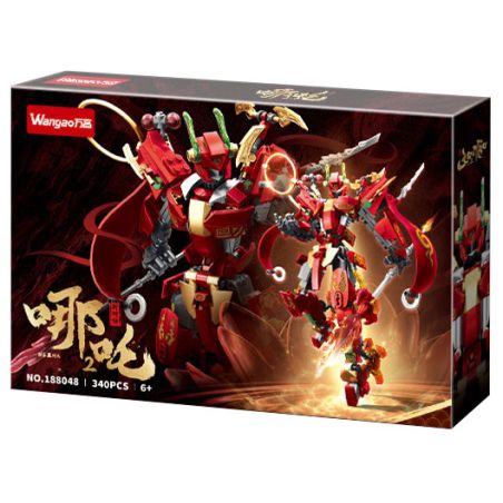 WANGAO 188048 HUYỀN THOẠI MỚI NEZHA 2 MECHA bộ đồ chơi xếp lắp ráp ghép mô hình 340 khối
