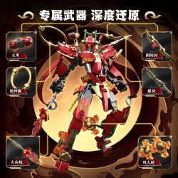 WANGAO 188048 HUYỀN THOẠI MỚI NEZHA 2 MECHA bộ đồ chơi xếp lắp ráp ghép mô hình 340 khối